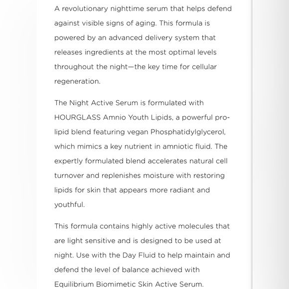 Hourglass Equilibrium Biomimetic Skin Active Serum Mini 💧 NEW - Picture 4 of 6